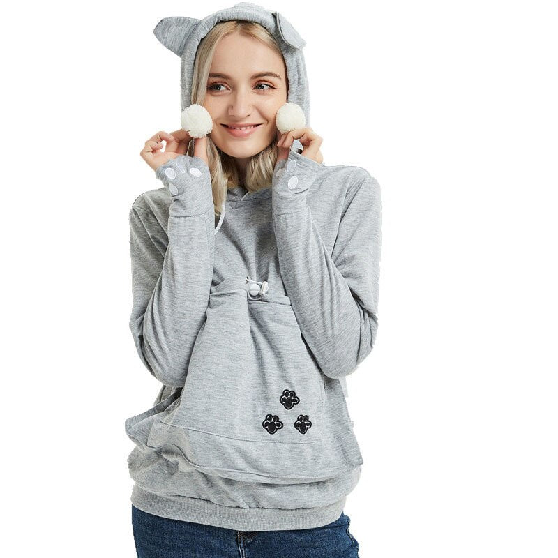 Katzen Hoodie Pfoten Plaza