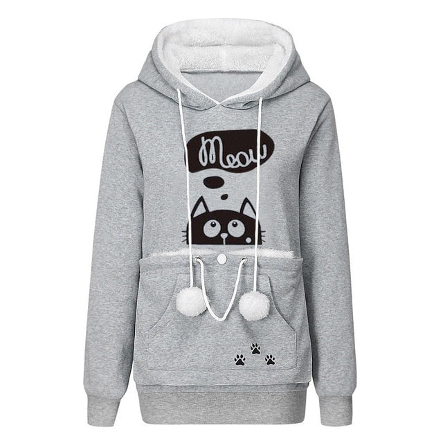 Katzen Hoodie Pfoten Plaza