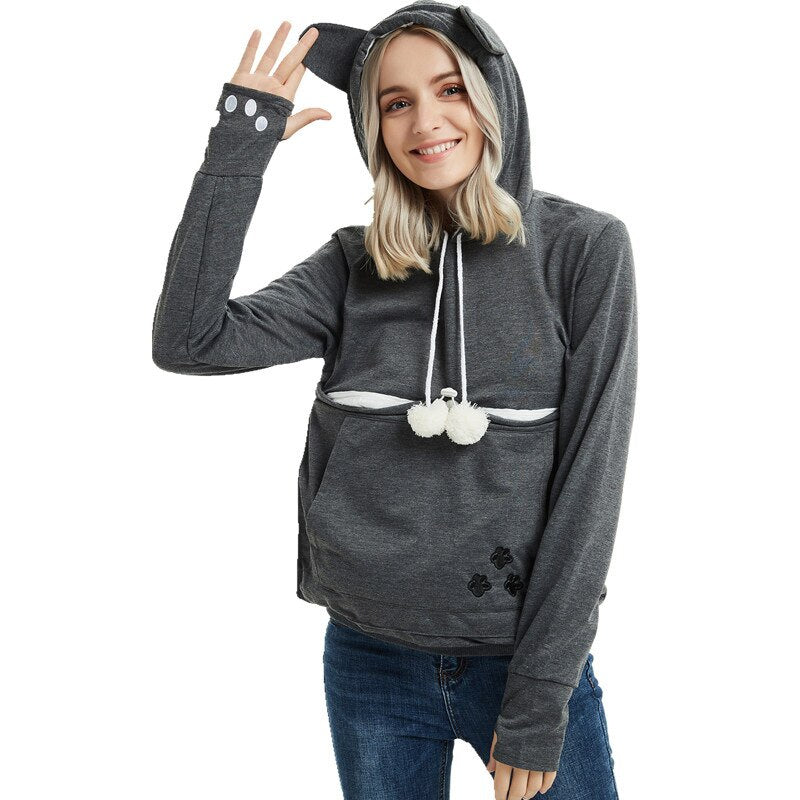 Katzen Hoodie Pfoten Plaza