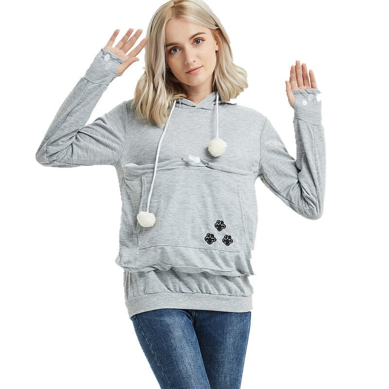 Katzen Hoodie Pfoten Plaza